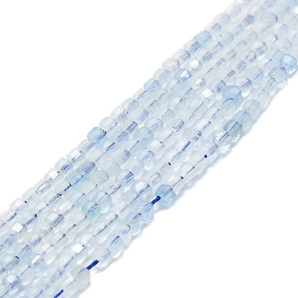 

PandaHall Grade A Natural Aquamarine Beads Strands, Faceted, Cube, 2x2x2mm, Hole: 0.6mm, about 182pcs/strand, 15.16''~15.55''(38.5~39.5cm)...