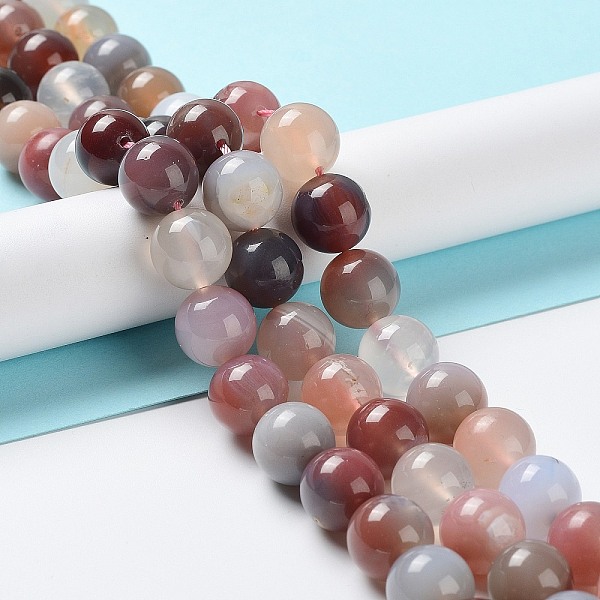 

PandaHall Natural YanYuan Agate Beads Strands, Round, 10mm, Hole: 1mm, about 40pcs/strand, 16.02 inch(40.7cm) YanYuan Agate Round