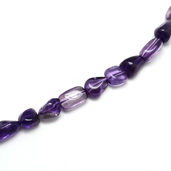 

PandaHall Natural Amethyst Nuggets Bead Strands, Tumbled Stone, 7~13x6~8mm, Hole: 1mm, about 15.7 inch Amethyst Nuggets
