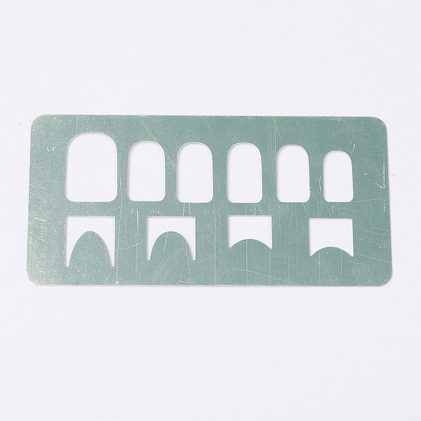 

PandaHall Nail Steel Plate Moulds, Nail Printing Tools, Hollow, Rectangle, Mixed Pattern, Stainless Steel Color, 120x60mm Stainless Steel