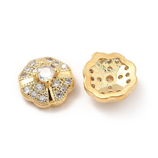 

PandaHall Brass Micro Pave Cubic Zirconia Cabochons, with Glass, Nail Art Decorations, Hexagon, 8x8x4mm Brass Hexagon Clear