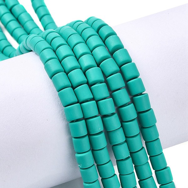 

PandaHall Handmade Polymer Clay Bead Strands, Column, Dark Cyan, 6.5x6mm, Hole: 1.2mm, about 61pcs/strand, 15.75 inch(40cm) Polymer Clay...