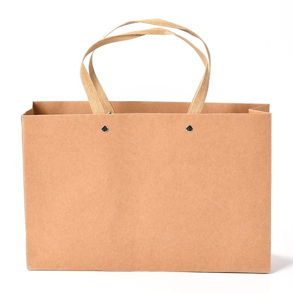 

PandaHall Rectangle Paper Bags, with Nylon Handles, for Gift Bags and Shopping Bags, Peru, 29x0.4x19cm Paper None