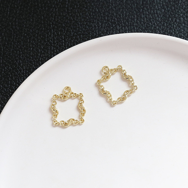 

PandaHall Alloy Pendants, Square, 21x18mm Alloy Square