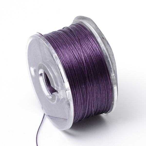 

PandaHall Special Coated Polyester Beading Threads for Seed Beads, Purple, 0.1mm, about 50yards/roll Polyester Purple