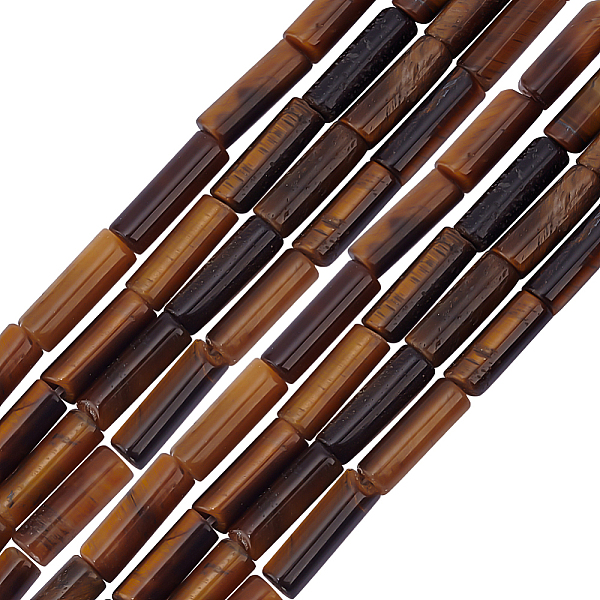 

PandaHall OLYCRAFT 54~60pcs Natural Tiger Eye Gemstone Beads 13x4mm Tiger Eye Tube Beads Tube Loose Gemstone Beads Tube Gemstone Beads with..., Gold