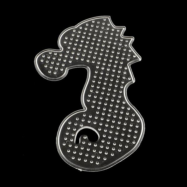 

PandaHall Sea Horse ABC Plastic Pegboards used for 5x5mm DIY Fuse Beads, Clear, 156x96x5mm Plastic Sea Horse Clear