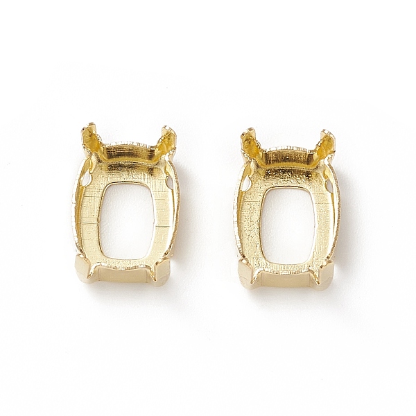 

PandaHall Rectangle Brass Sew on Prong Settings, Claw Settings for Pointed Back Rhinestone, Open Back Settings, Golden, 8x6x0.4mm, Fit for...