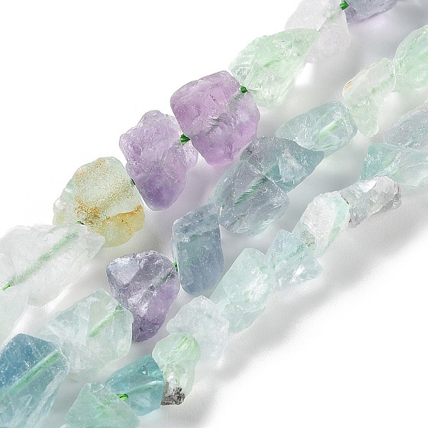

PandaHall Raw Rough Natural Fluorite Beads Strands, Nuggets, 4~11x4.5~14.5x4.5~14.5mm, Hole: 0.8mm, about 41~43pcs/strand, 15.35~15.94''...