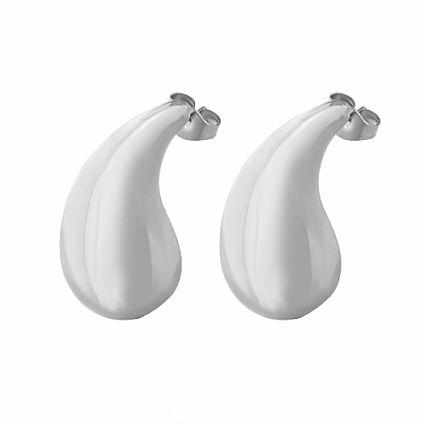

PandaHall 304 Stainless Steel Stud Earrings for Women, Teardop, Stainless Steel Color, no size 304 Stainless Steel Teardrop