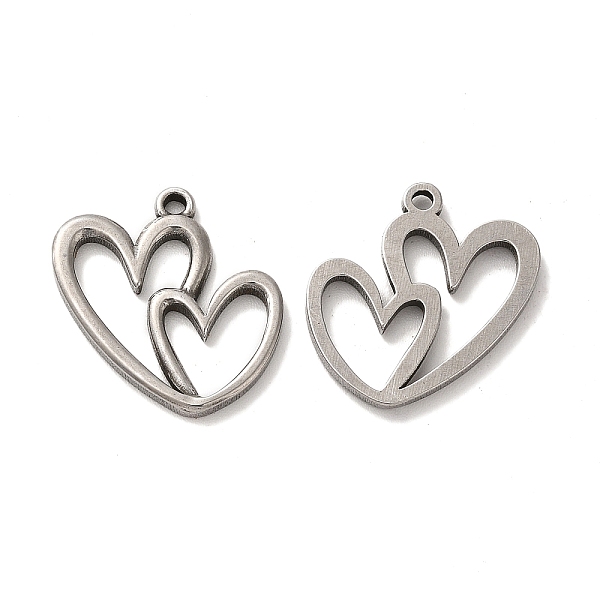 

PandaHall Valentine's Day 304 Stainless Steel Pendants, Hollow, Heart Charm, Stainless Steel Color, 19x18.5x2mm, Hole: 1.6mm 304 Stainless...
