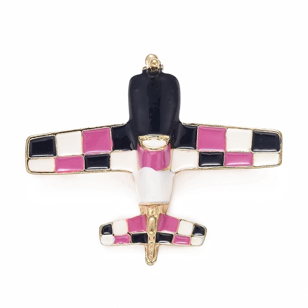 

PandaHall Tartan Pattern Plane Enamel Pin, Creative Alloy Brooch for Backpack Clothes, Light Gold, Black, 40.5x49x16mm Alloy+Enamel Tartan...