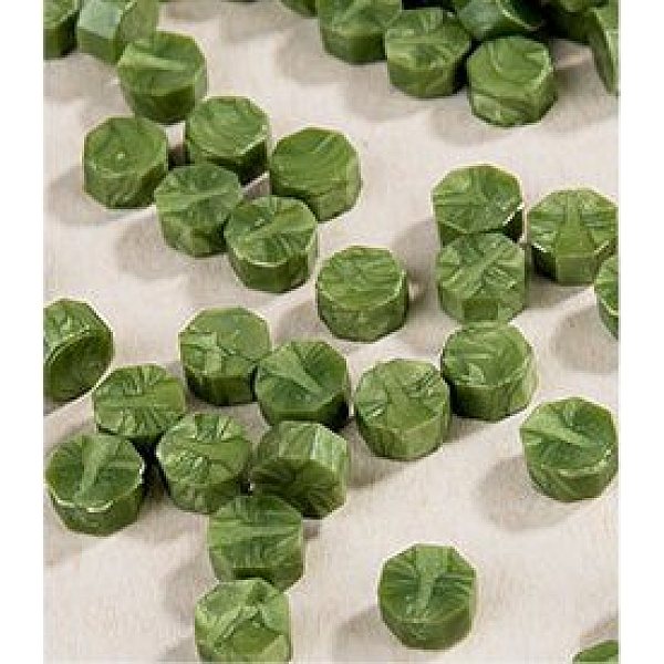 

PandaHall Sealing Wax Particles for Retro Seal Stamp, Octagon, Sea Green, 9x5mm, about 1500pcs/500g Wax Green