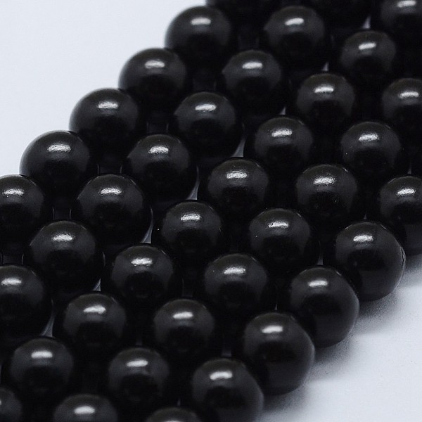 

PandaHall Natural Ebony Wood Beads Strands, Round, 10mm, Hole: 2mm, about 38pcs/strand, 15.1 inch(38.5cm) Ebony Round Black