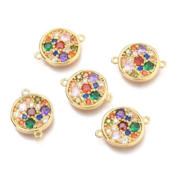 

PandaHall Brass Micro Pave Colorful Cubic Zirconia Pendants, Flat Round, Real 18K Gold Plated, 17x13x2.4mm, Hole: 1.2mm Brass+Cubic Zirconia...
