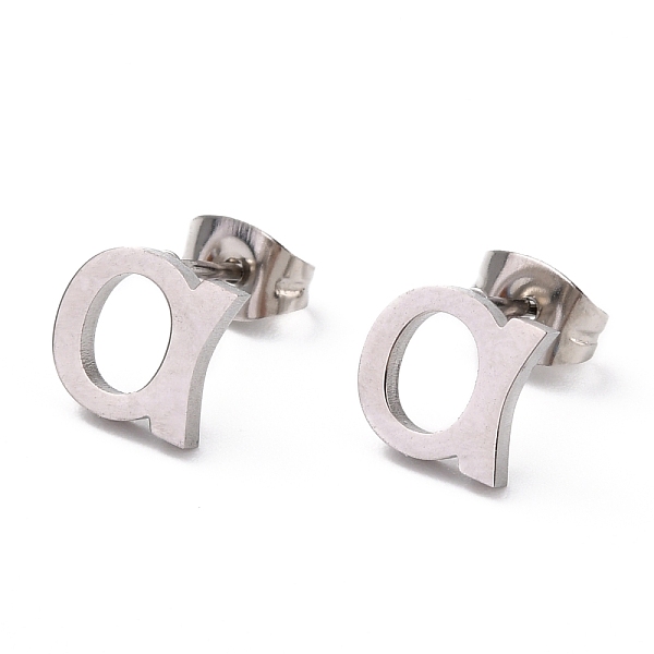 

PandaHall 304 Stainless Steel Greek Alphabet Stud Earrings, Manual Polishing, Letter.A, 7~11x2~10x1.5mm, Pin: 0.8mm 304 Stainless Steel...