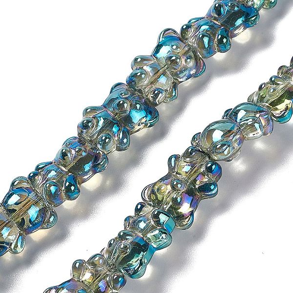 

PandaHall Electroplate Glass Beads Strands, Half Plated, Bear, Green Plated, 15x12x8.5mm, Hole: 1mm, about 44pcs/strand, 25.20 inch(64cm)...