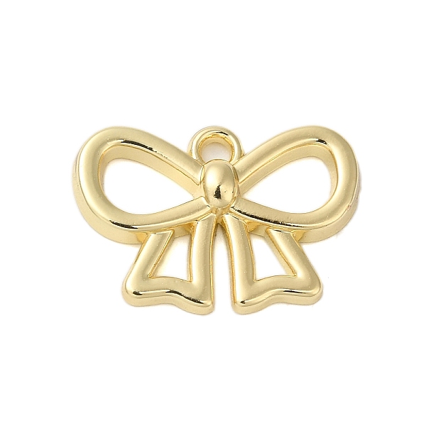 

PandaHall Rack Plating Alloy Pendants, Cadmium Free & Lead Free, Bowknot, Golden, 11x16x2mm, Hole: 1.2mm Alloy Bowknot
