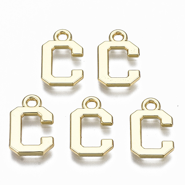 

PandaHall Alloy Charms, Cadmium Free & Nickel Free & Lead Free, Alphabet, Real 16K Gold Plated, Letter.C, 14x9x1mm, Hole: 1.6mm Alloy Letter...