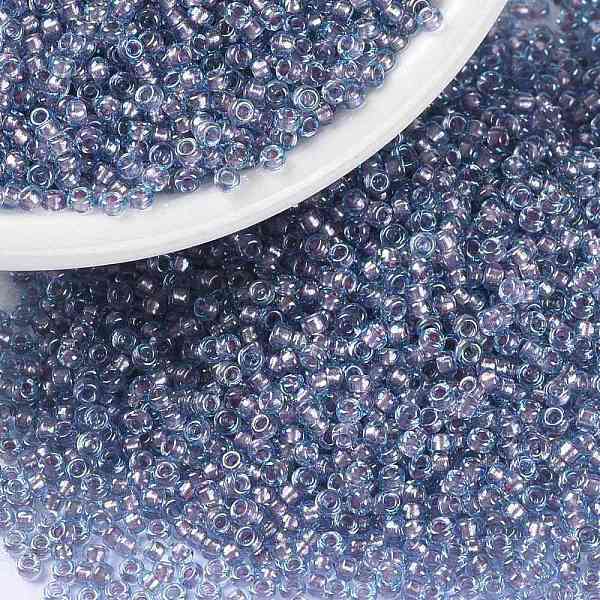 

PandaHall MIYUKI Round Rocailles Beads, Japanese Seed Beads, 15/0, (RR3745), 1.5mm, Hole: 0.7mm, about 5555pcs/10g Glass Blue