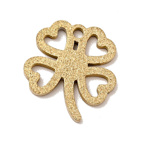 

PandaHall 304 Stainless Steel Textured Pendants, Clover, Golden, 12.5x12x1mm, Hole: 1mm 304 Stainless Steel Clover