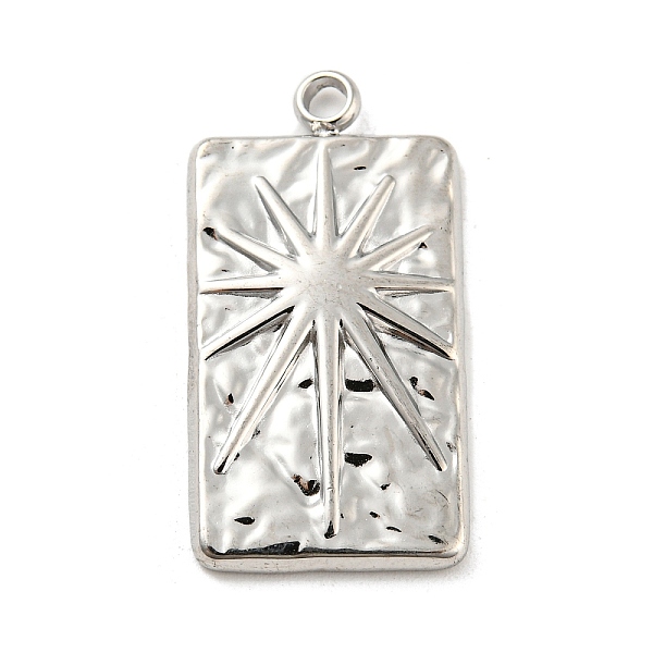 

PandaHall 304 Stainless Steel Pendants, Rectangle with Star Charm, Stainless Steel Color, 26x13.5x2.5mm, Hole: 2mm 304 Stainless Steel...