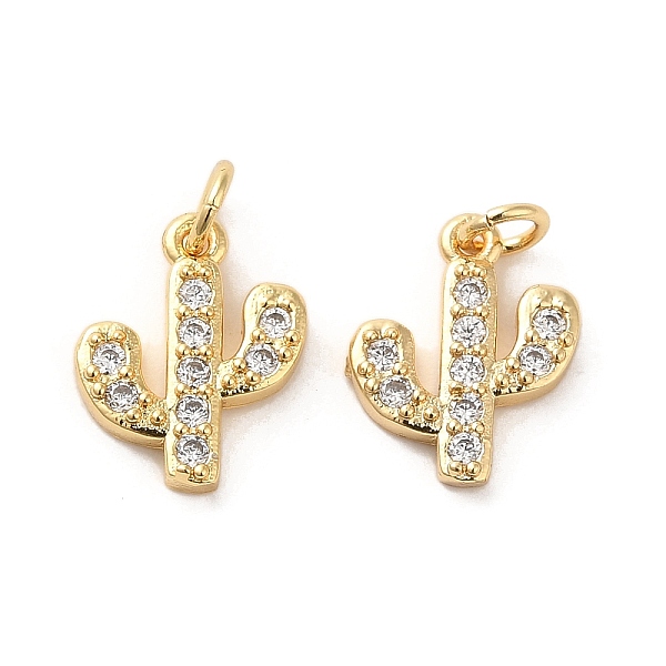 

PandaHall Rack Plating Brass Micro Pave Clear Cubic Zirconia Pendants, with Jump Ring, Long-Lasting Plated, Cadmium Free & Lead Free, Cactus...