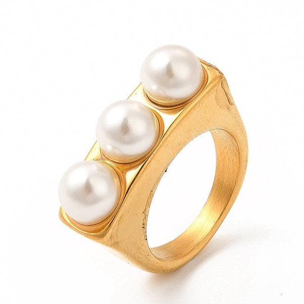 

PandaHall Ion Plating(IP) 304 Stainless Steel Finger Rings, Classic Plastic Bead Ring for Women, Real 18K Gold Plated, US Size 7(17.3mm)...