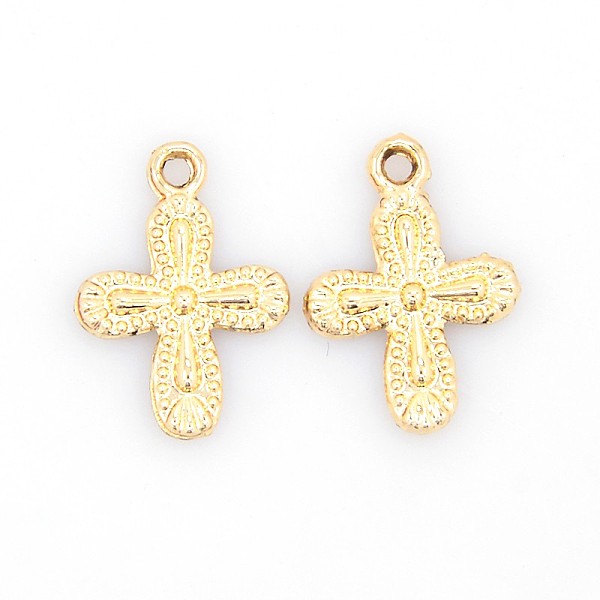 

PandaHall Nickel Free & Lead Free Light Gold Plated Alloy Cross Pendants, Long-Lasting Plated, Greek Cross, 20x14x2mm, Hole: 2mm Alloy Cross