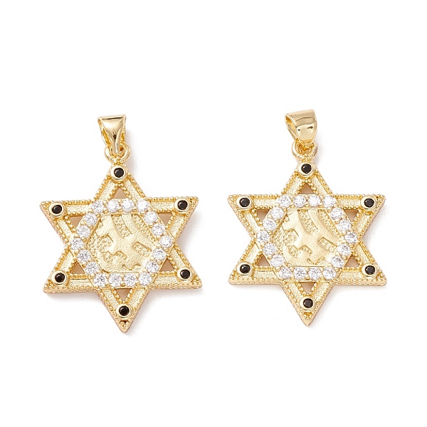 

PandaHall Rack Plating Brass Micro Pave Cubic Zirconia Pendant, Eco-friendly, Cadmium Free & Lead Free, Star, Real 18K Gold Plated...