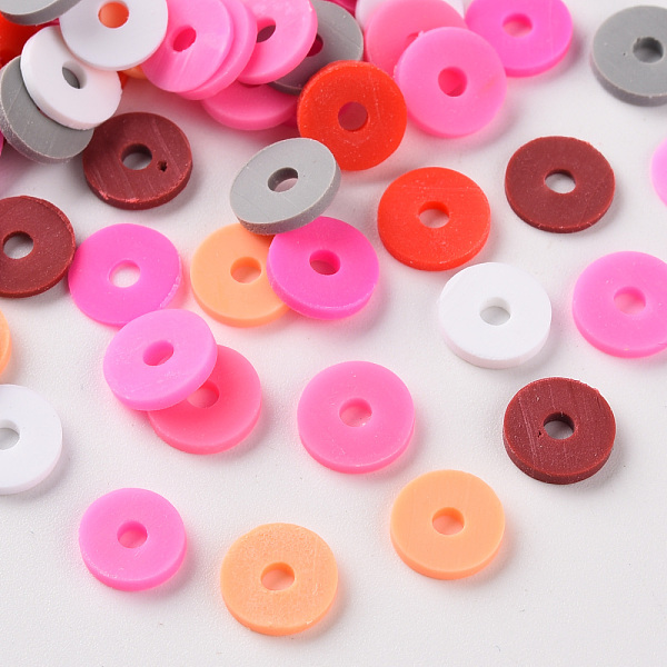 

PandaHall Handmade Polymer Clay Beads, Heishi Beads, for DIY Jewelry Crafts Supplies, Disc/Flat Round, Deep Pink, 8x1.5mm, Hole: 2mm, about...