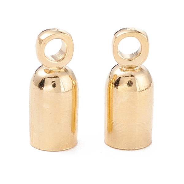 

PandaHall Brass Cord Ends, End Caps, Long-Lasting Plated, Column with Loop, Real 24K Gold Plated, 9.5x4mm, Hole: 1.6mm, Inner Diameter: 3mm...