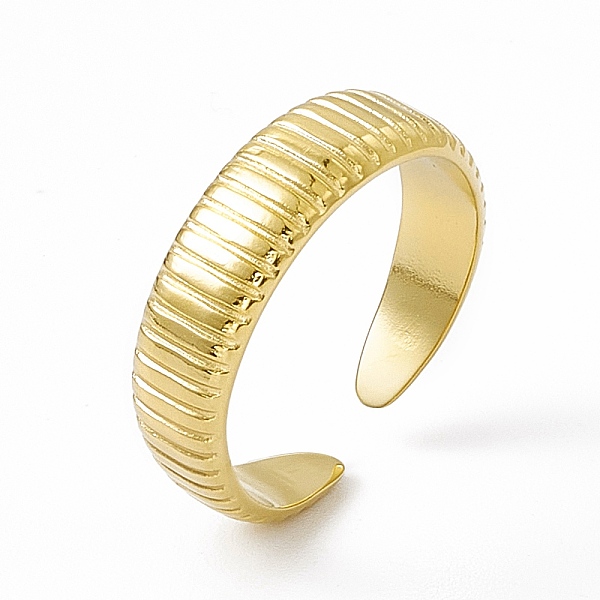 

PandaHall Ion Plating(IP) 304 Stainless Steel Cuff Ring for Women, Snake Chain Shaped Wide Band Open Rings, Real 14K Gold Plated, 3.5~6mm...