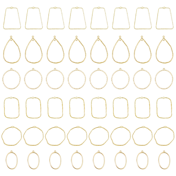

PandaHall DICOSMETIC 48Pcs 6 Styles Geometric Hollow Charms Round Charms for Resin Open Bezel Blank Pendants UV Resin Pressed Flowers Charms...