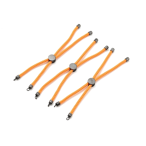 

PandaHall Half Finished Twisted Milan Rope Slider Bracelets, with Rack Plating Brass Cord Ends & Open Loop, Cadmium Free & Lead Free, for...