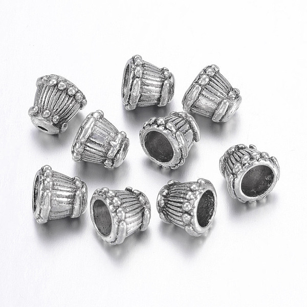 

PandaHall Tibetan Style Alloy Bead Caps, Lead Free and Cadmium Free, Cone, Cone, Antique Silver, about 9mm wide, 8mm long, hole: 2mm Alloy