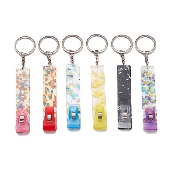 

PandaHall Ferroalloy, Plastic and Acrylic Keychain, Contactless Card Extractor, for Long Nail Card Extractor Keychain with Card Puller for..., Multicolor