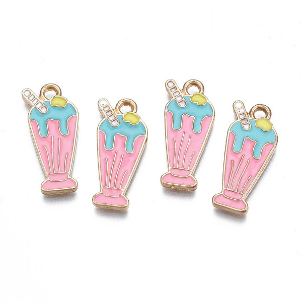 

PandaHall Rack Plating Alloy Enamel Pendants, Light Gold, Cadmium Free & Nickel Free & Lead Free,Ice Cream Cup, Deep Sky Blue, 23.5x11x1.5mm...