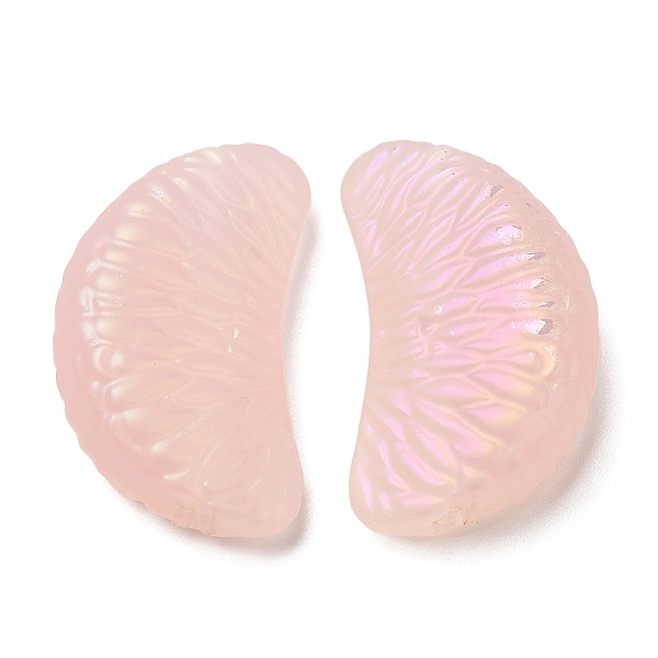 

PandaHall Baking Paint Rubberized Style Acrylic Beads, Split Orange Slice, Misty Rose, 17x28x9.5mm, Hole: 3.5mm Acrylic Orange