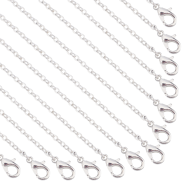 Pandahall Elite Etwa 20 Stränge Halskette Kette Versilbert Halskette Ketten Bulk-Kabelkette Charms Für Anhänger Halskette Schmuckherstellung