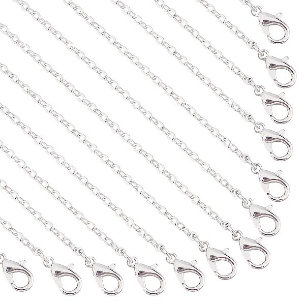 

PandaHall about 20 Strands Necklace Chain Silver Plated Necklace Chains Bulk Cable Chain Charms for Pendant Necklace Jewelry Making, 23.6"...