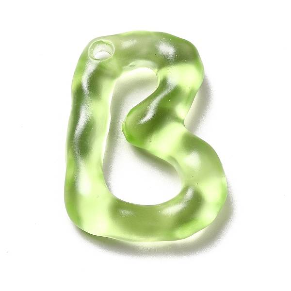 

PandaHall Transparent Resin Alphabet Pendants, Letter Charms, Letter.B, 41~45x33~52.5x8mm, Hole: 3.5mm Resin Letter B