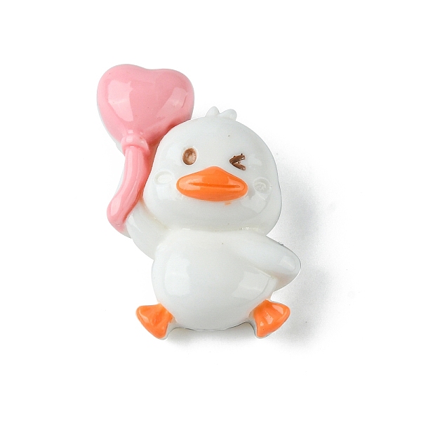 

PandaHall Opaque Resin Cabochons, Duck, Flamingo, 23x14x9mm Resin Duck Pink