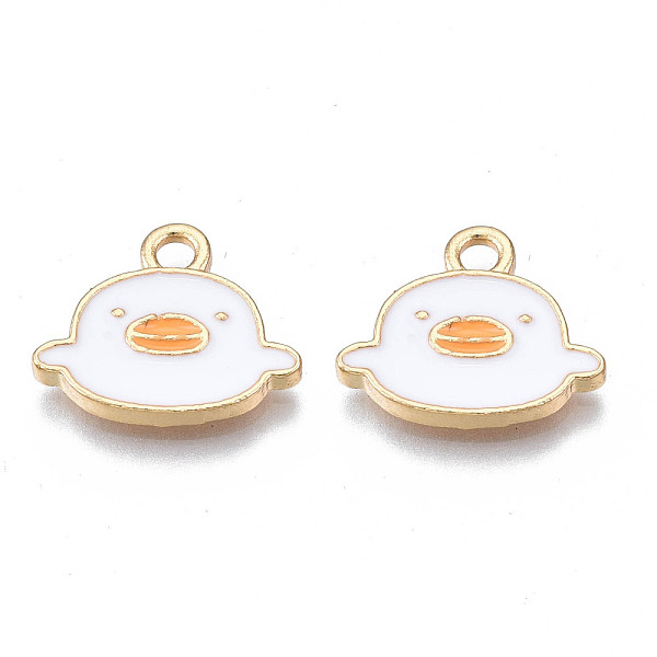 

PandaHall Alloy Enamel Charms, Cadmium Free & Nickel Free & Lead Free, Light Gold, Duck, White, 12x14.5x1.5mm, Hole: 2mm Alloy+Enamel Duck...