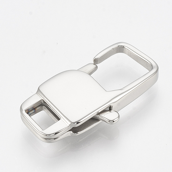 

PandaHall 304 Stainless Steel Lobster Claw Clasps, Rectangle, Stainless Steel Color, 23x12x4mm, Hole: 3x4.5mm 304 Stainless Steel Rectangle