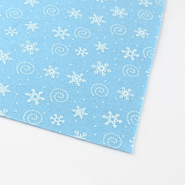 

PandaHall Snowflake & Helix Pattern Printed Non Woven Fabric Embroidery Needle Felt for DIY Crafts, Light Sky Blue, 30x30x0.1cm, 50pcs/bag...