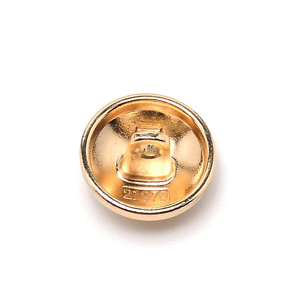 

PandaHall 1-Hole Alloy Buttons, for Sewing Crafting, Half Round with Badge Pattern, Light Gold, 15x10mm, Hole: 2mm Alloy Half Round