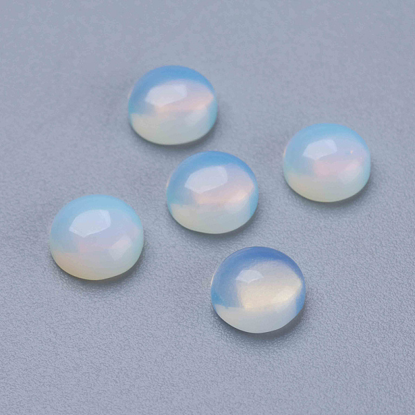 

PandaHall Opalite Cabochons, Half Round, 6x3mm Opalite Half Round Clear