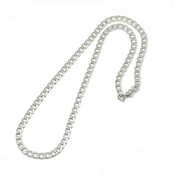 

PandaHall 304 Stainless Steel Curb Chain/Twisted Chain Necklace Making, with Lobster Claw Clasps, Stainless Steel Color, 19 inch~20 inch...