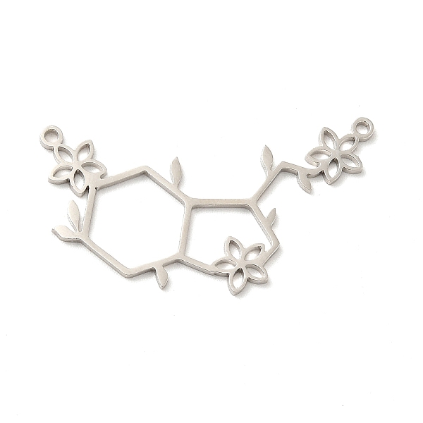 

PandaHall 201 Stainless Steel Pendants, Molecular Structure Charms, Stainless Steel Color, 19x35.5x1mm, Hole: 1.2mm 201 Stainless Steel...